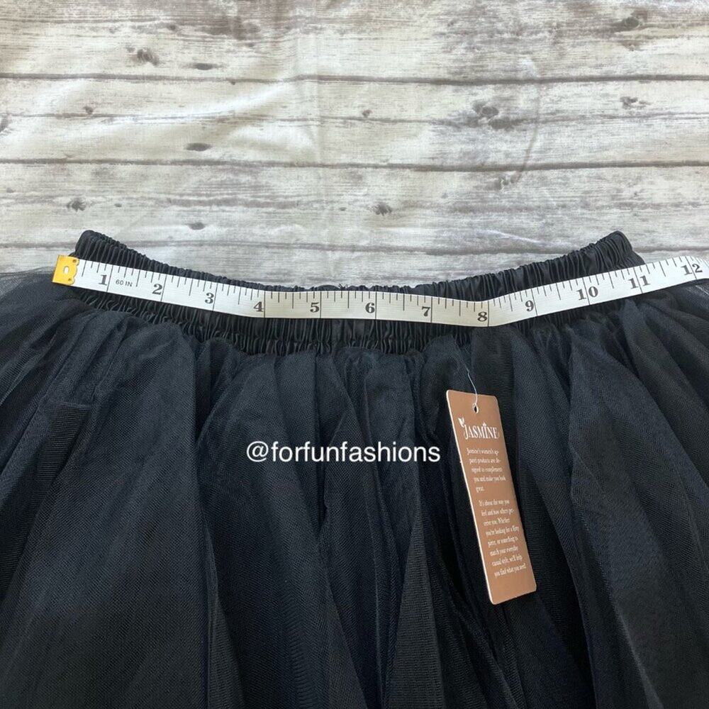 Tutu BLACK (XL) Tulle Petticoat for Halloween Costume Party Fun Run Spirit Day - Picture 4 of 7